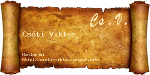 Csóti Viktor névjegykártya