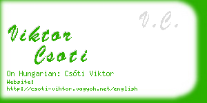 viktor csoti business card